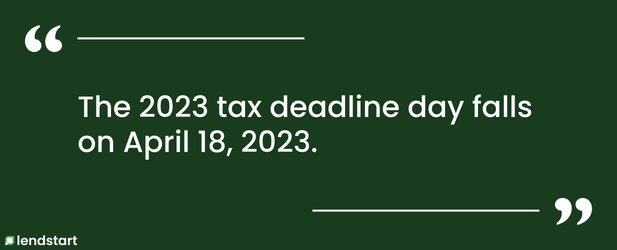 tax deadline 2023