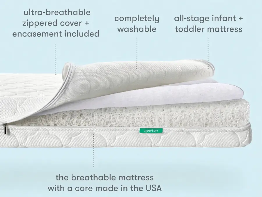 newton baby crib mattress layers