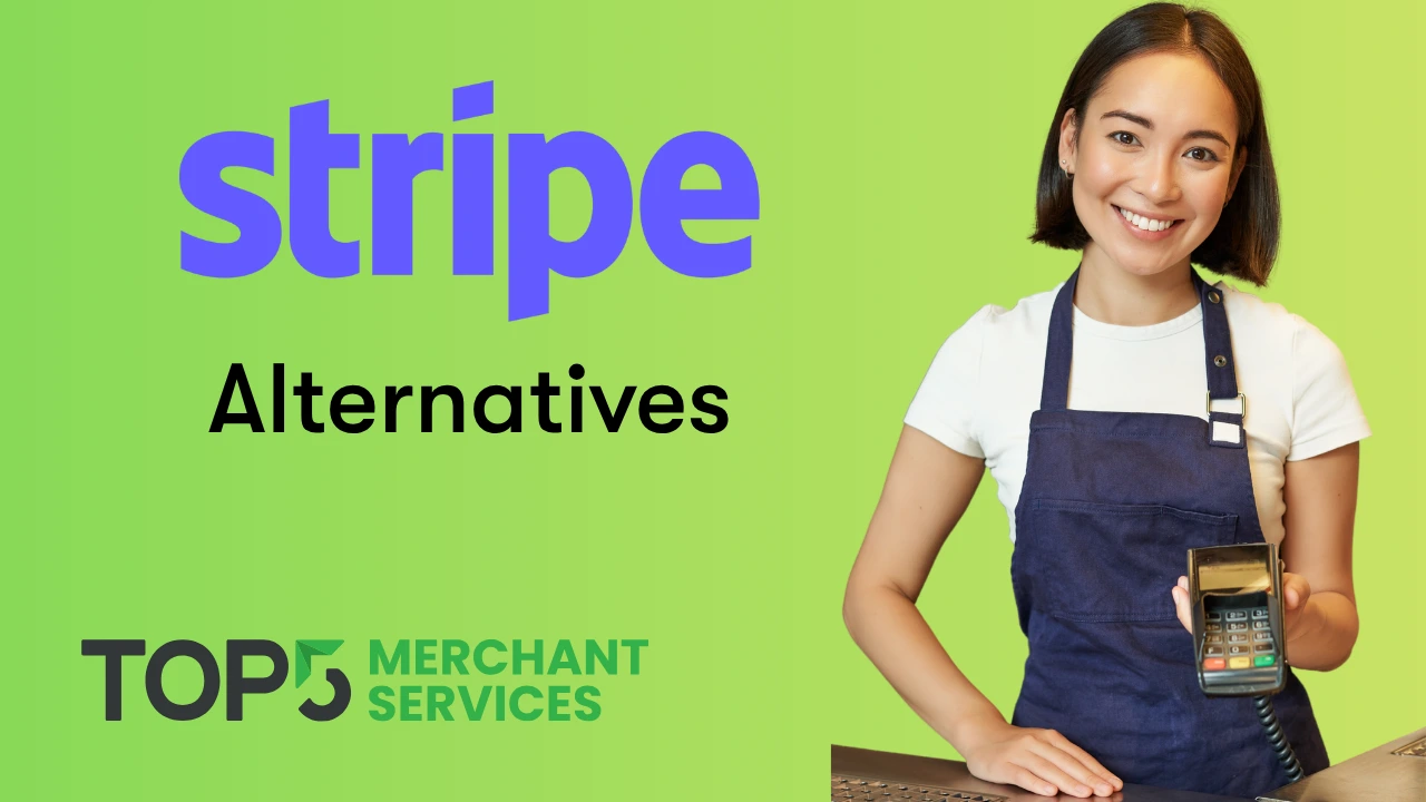 Attractive lady small business owners with payment processing device