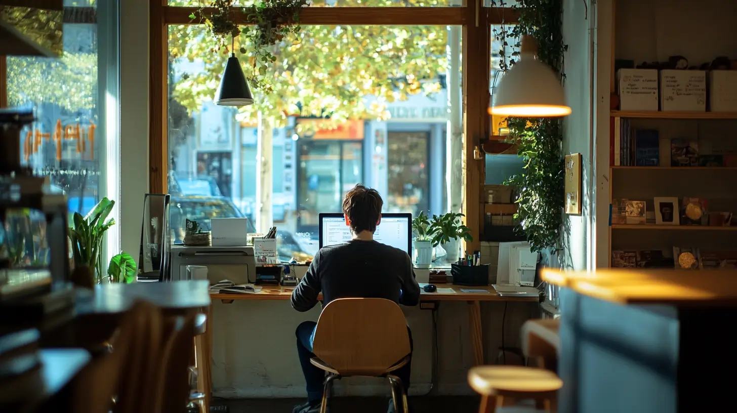 person working at home