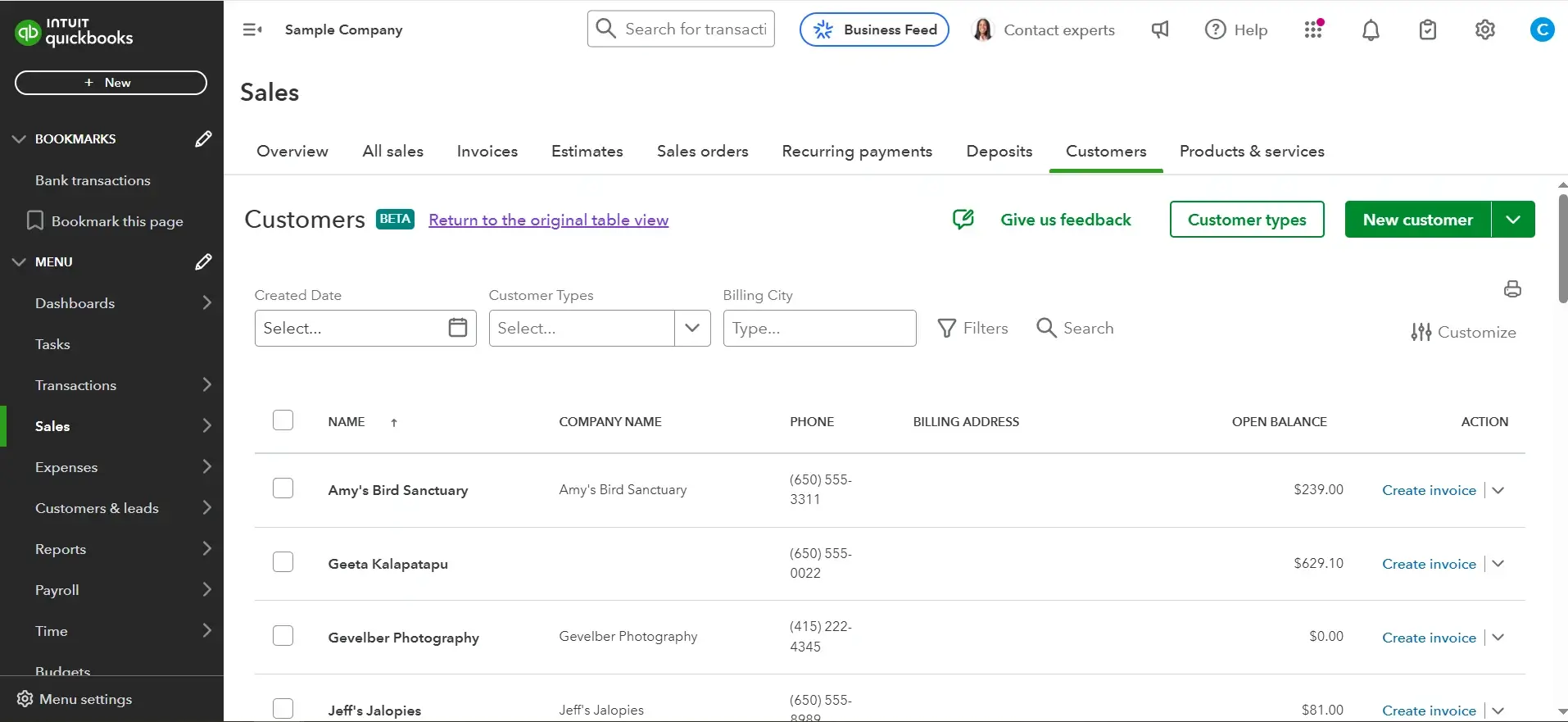 QuickBooks Customer Hub July 2025