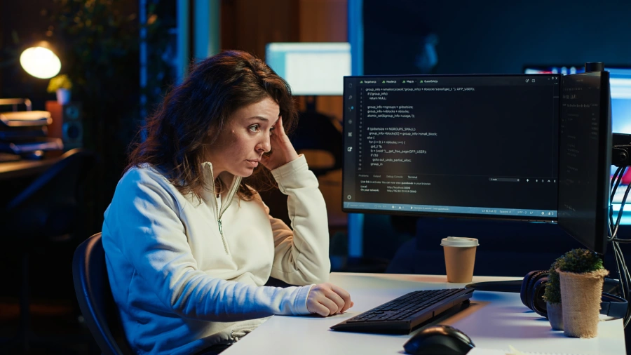 Software developer struggling with code