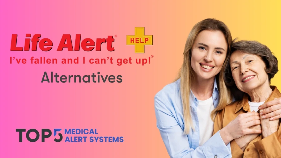 Older Mother and her daughter embracing Life Alert Alternatives