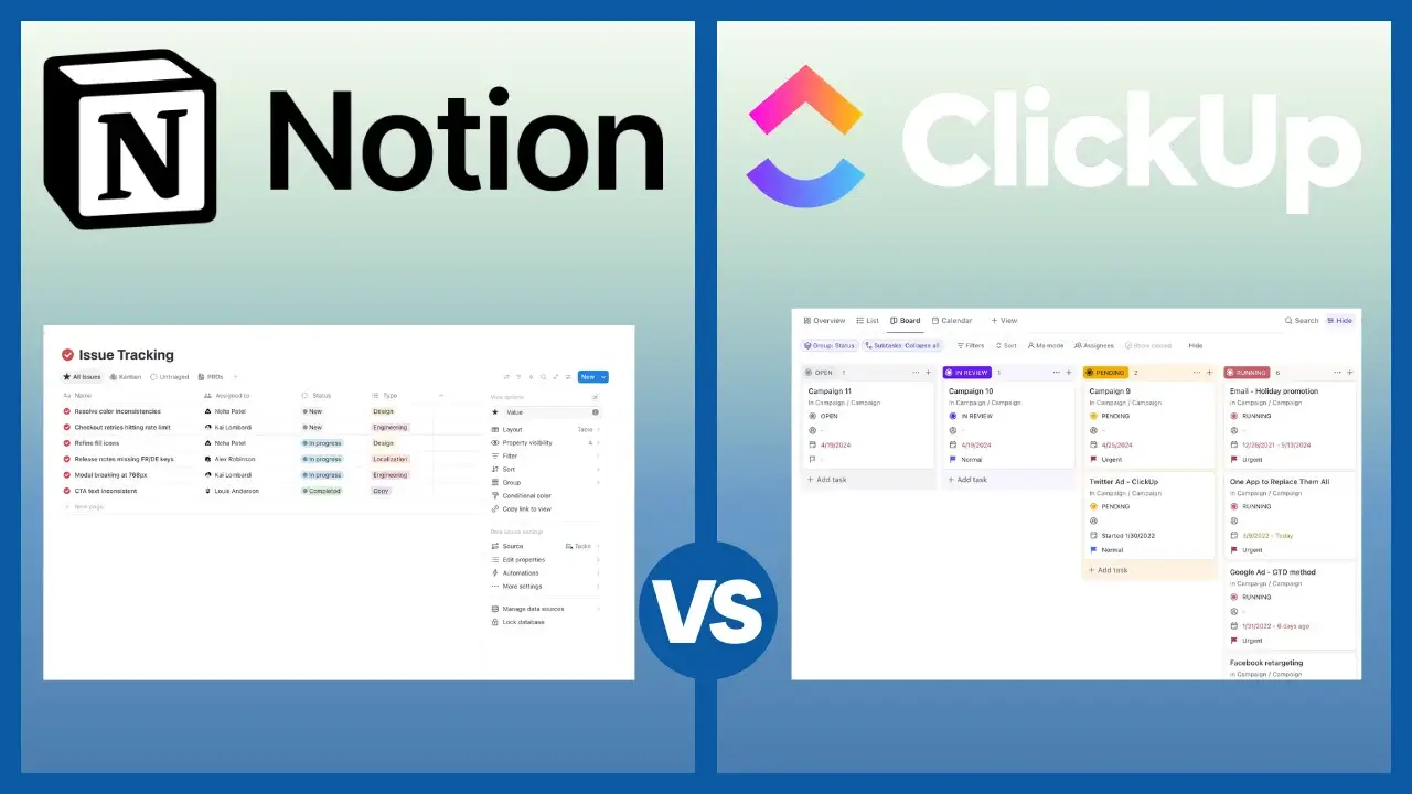 Notion vs. ClickUp